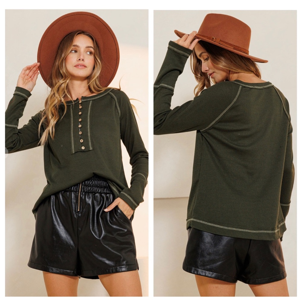 #46 Boho Boat Neck Stretch Knit Top - Picture 3 of 3